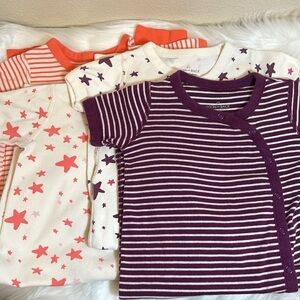 Bundle of 4 Moon and Back Hanna Andersson Romper One Piece Pajama
